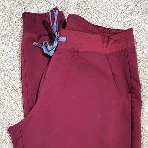 Figs burgundy LT zamora joggers